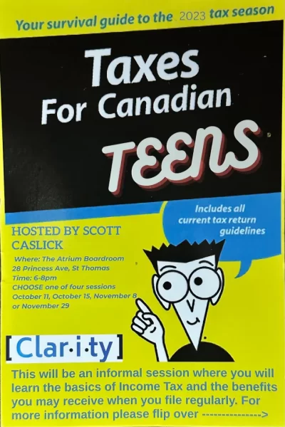 taxes for canadian teens classes with clarity solutions